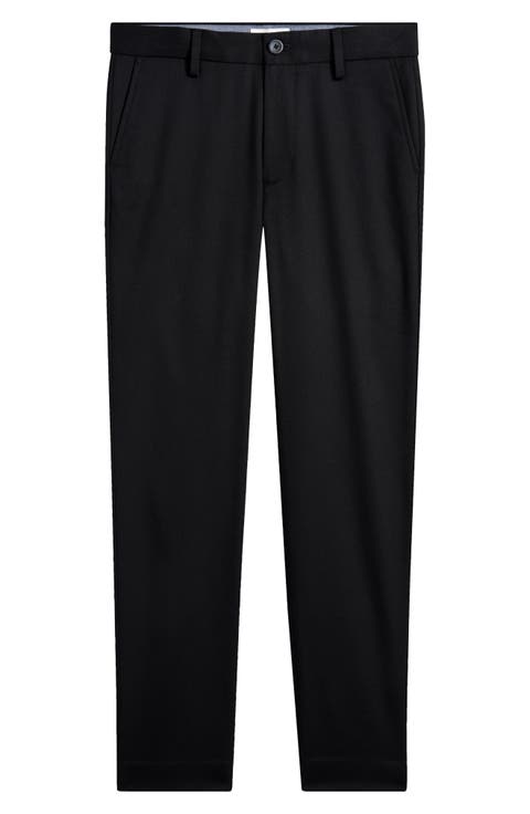 Kids' Flat Front Black Stretch Twill Dress Pants (Big Kid)