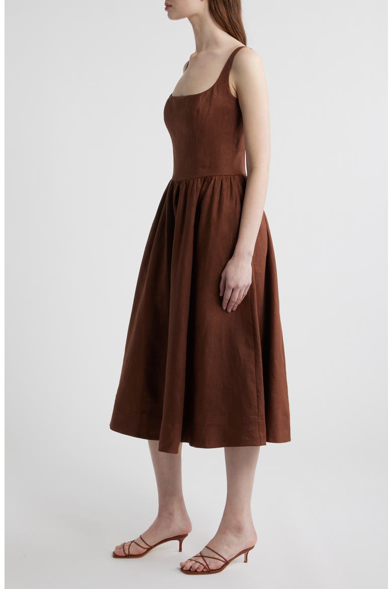 Janu Linen Sundress, Alternate, color, CHOCOLATE CAKE