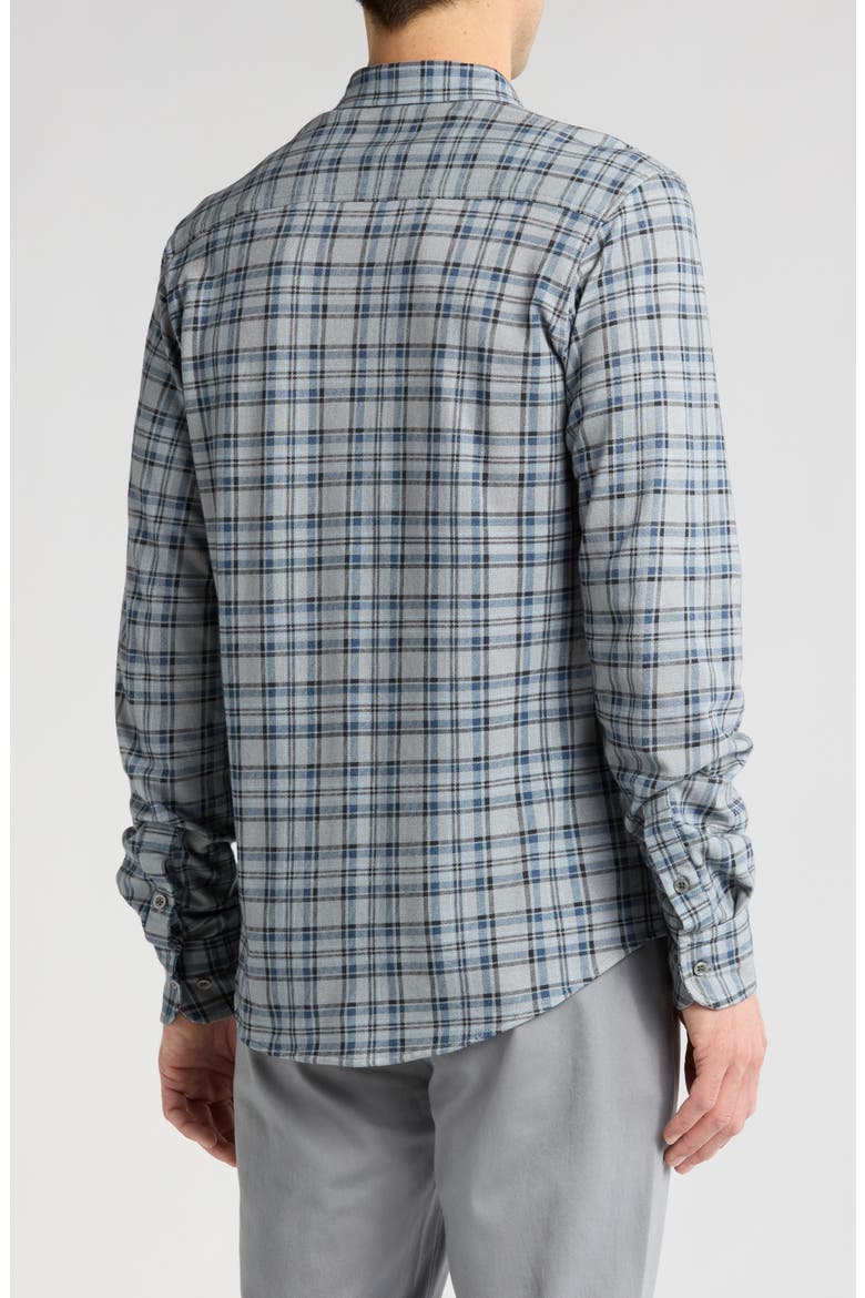 Plaid Button-Up Shirt, Alternate, color, CEMENT