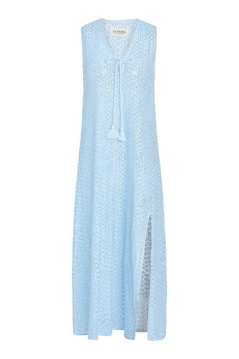 Sorrento Crochet Cover-up, Alternate, color, Light Blue