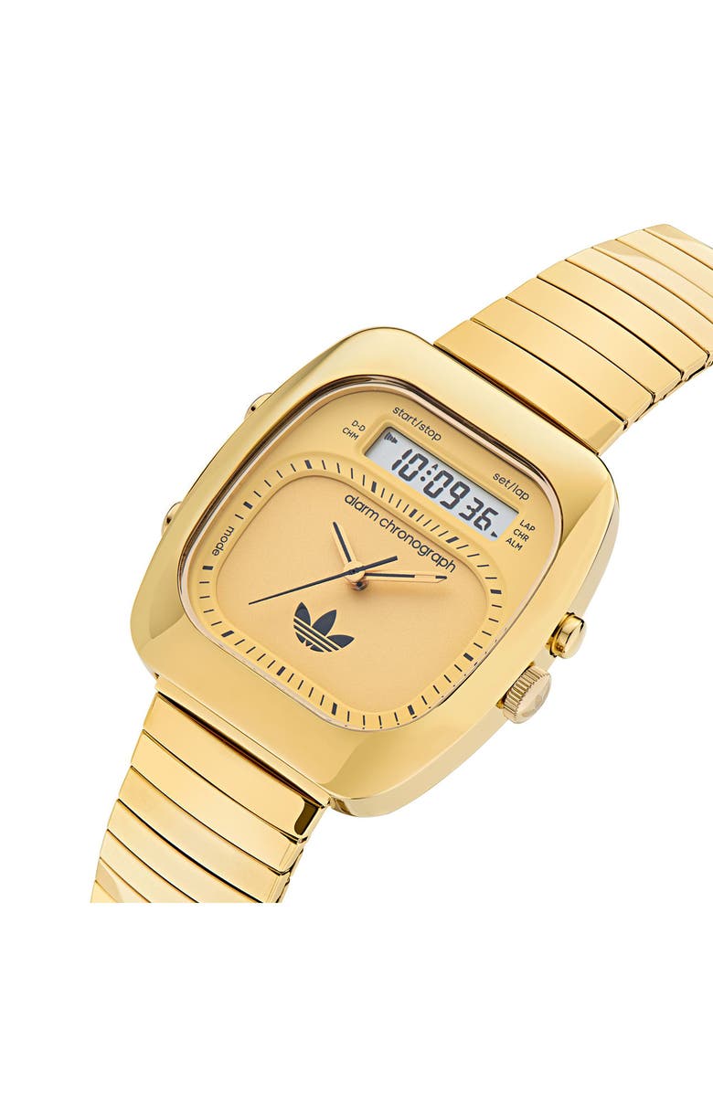 adidas AO Style Chronograph Bracelet Watch, 37mm, Alternate, color, Gold