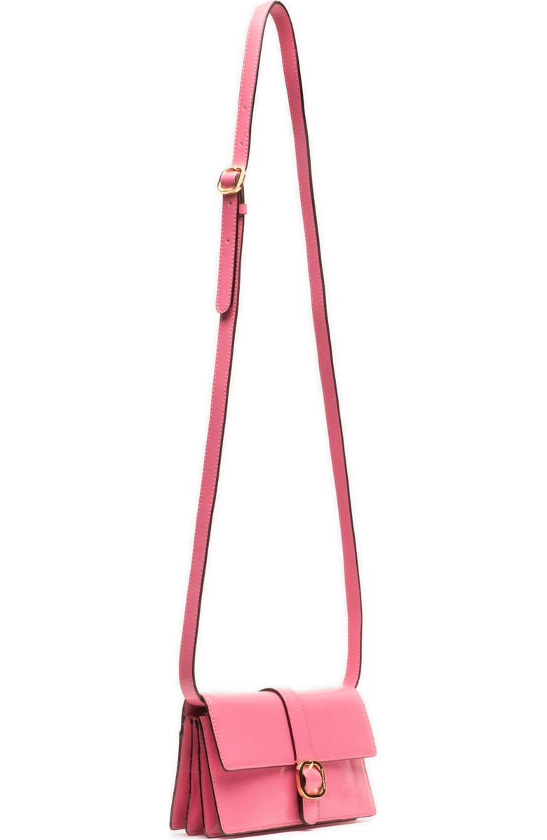 Frances Valentine Leather Accordion Crossbody Bag, Alternate, color, Pink