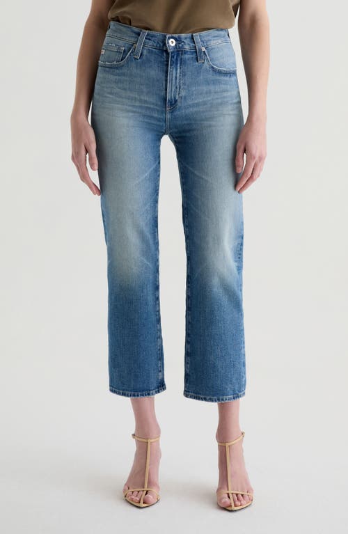 Ag Brinley Mid Rise Ankle Straight Leg Jeans In Blue