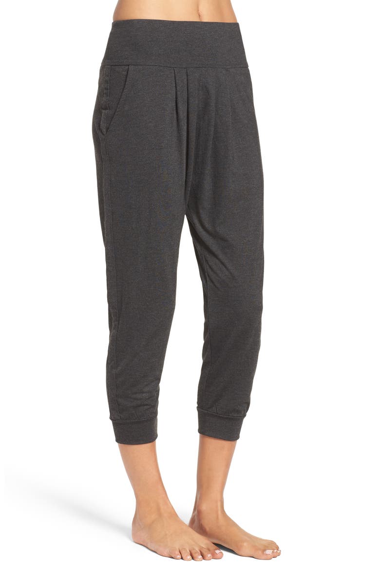 Harmony Crop Harem Pants, Alternate, color, GREY DARK CHARCOAL HEATHER