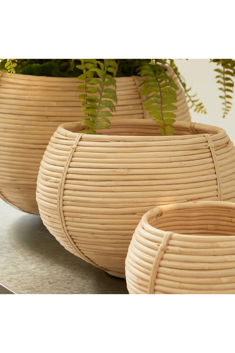 Cane Rattan Plant Baskets Set of 3, Alternate, color, Brown