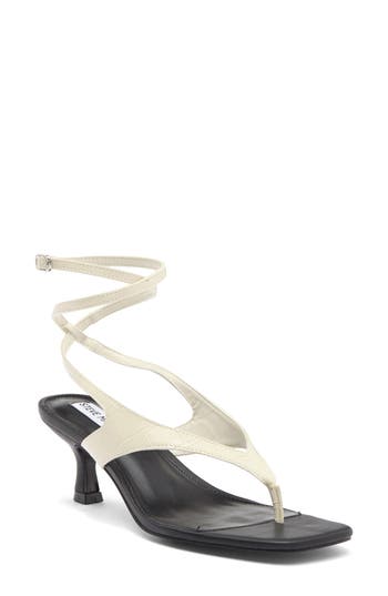 Steve Madden Rayger Ankle Strap Heel Sandal In Bone Multi