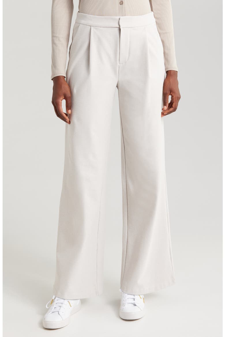 Elevation High Waist Flare Pants, Main, color, ECRU HEATHER