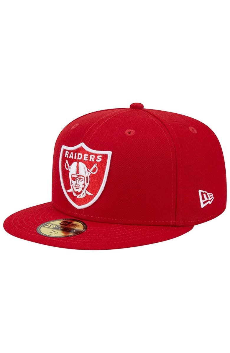 New Era Men's New Era Scarlet Las Vegas Raiders Super Bowl XVIII Main Patch 59FIFTY Fitted Hat, Alternate, color, Scarlet