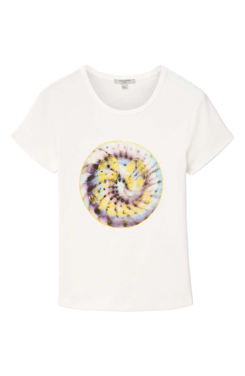 AllSaints Spun Out Stevie Graphic Cotton Top, Alternate, color, Chalk White