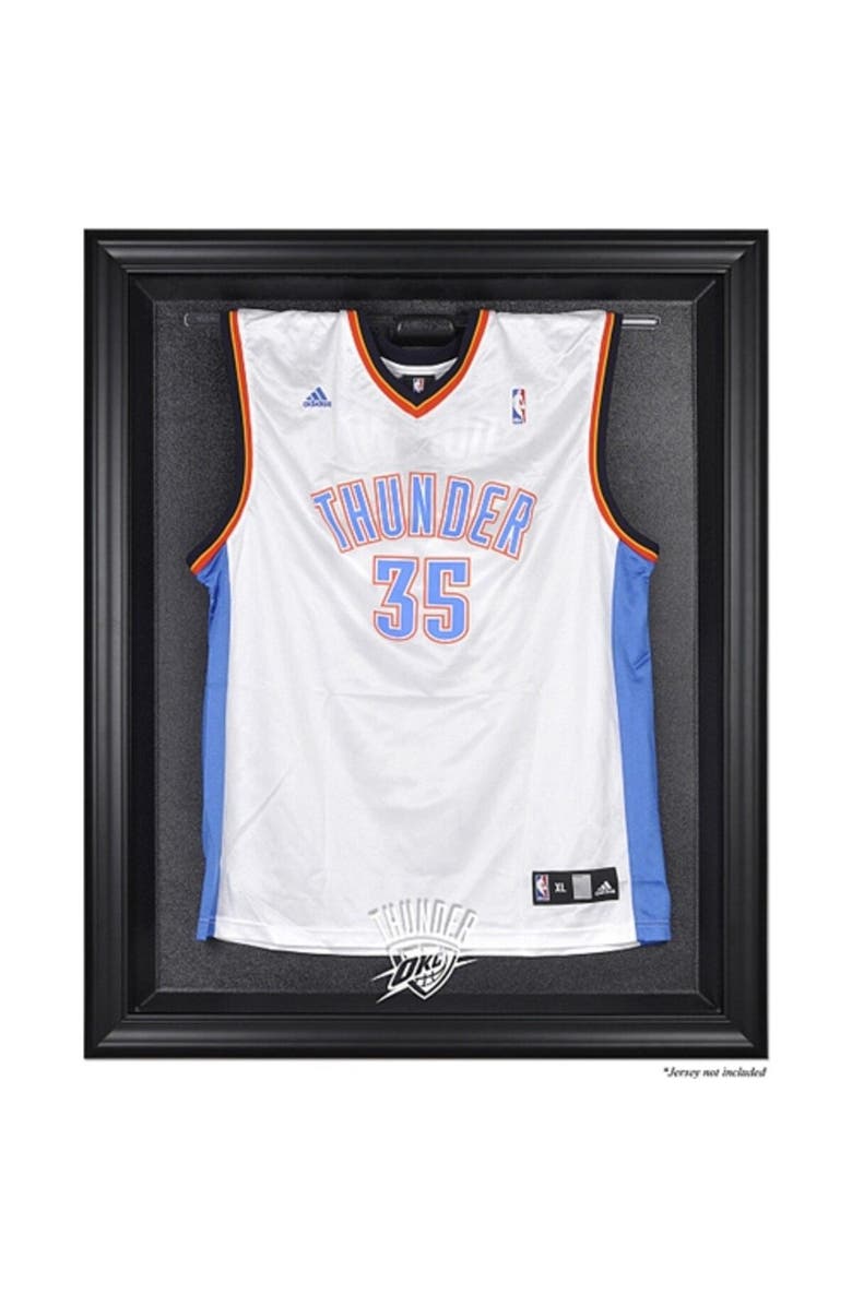 FANATICS AUTHENTIC Oklahoma City Thunder Black Framed Team Logo Jersey Display Case, Main, color, 