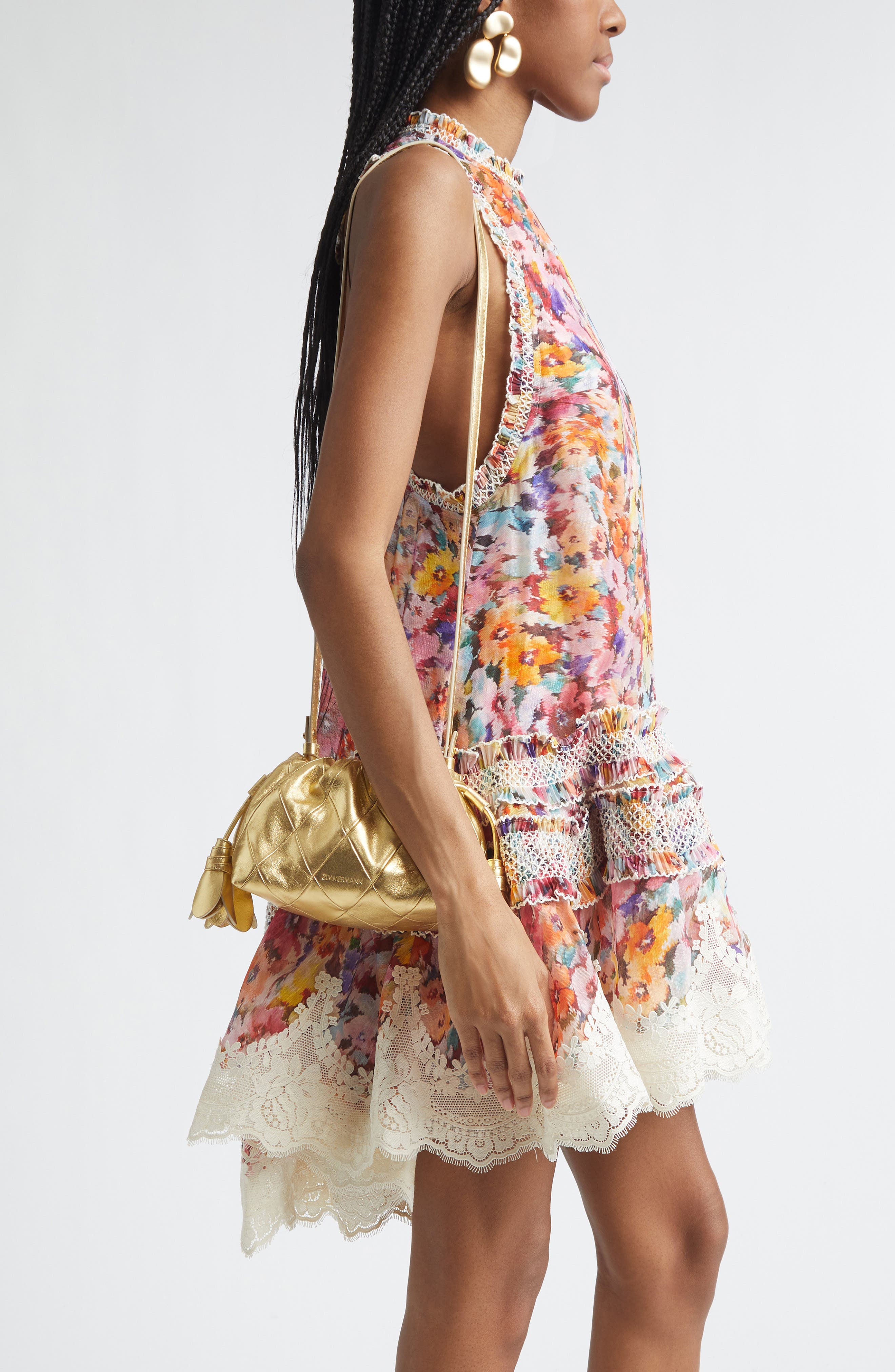 Zimmermann Small Cloud 91 Clutch, Alternate, color, Gold