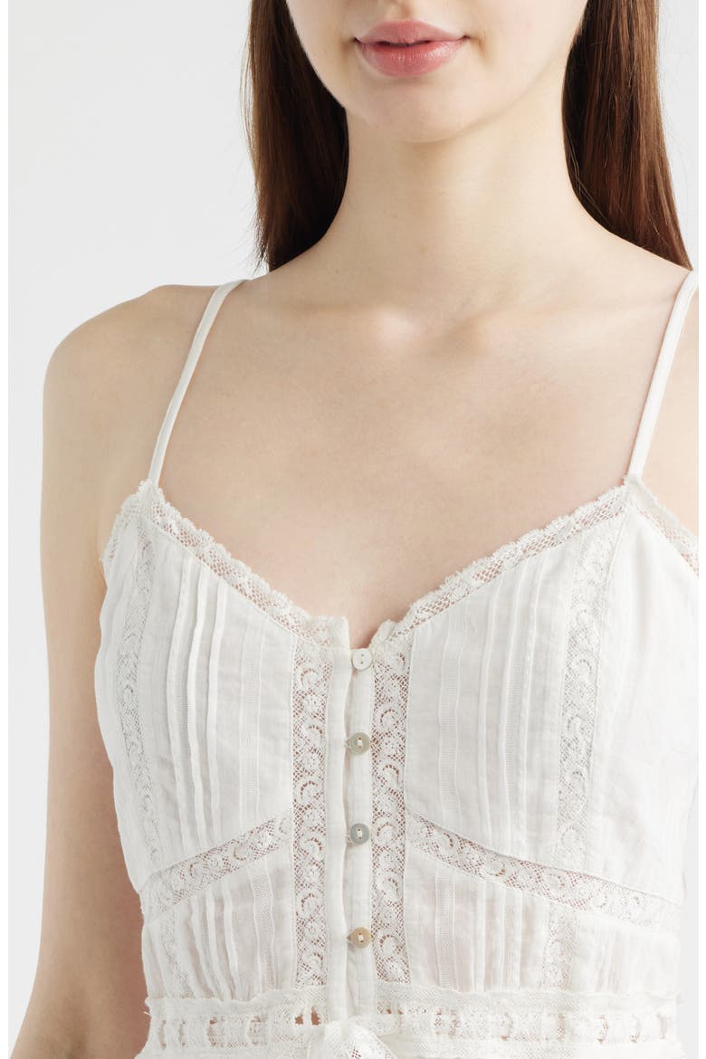 Avra Lace Trim Crop Top, Alternate, color, WHITE