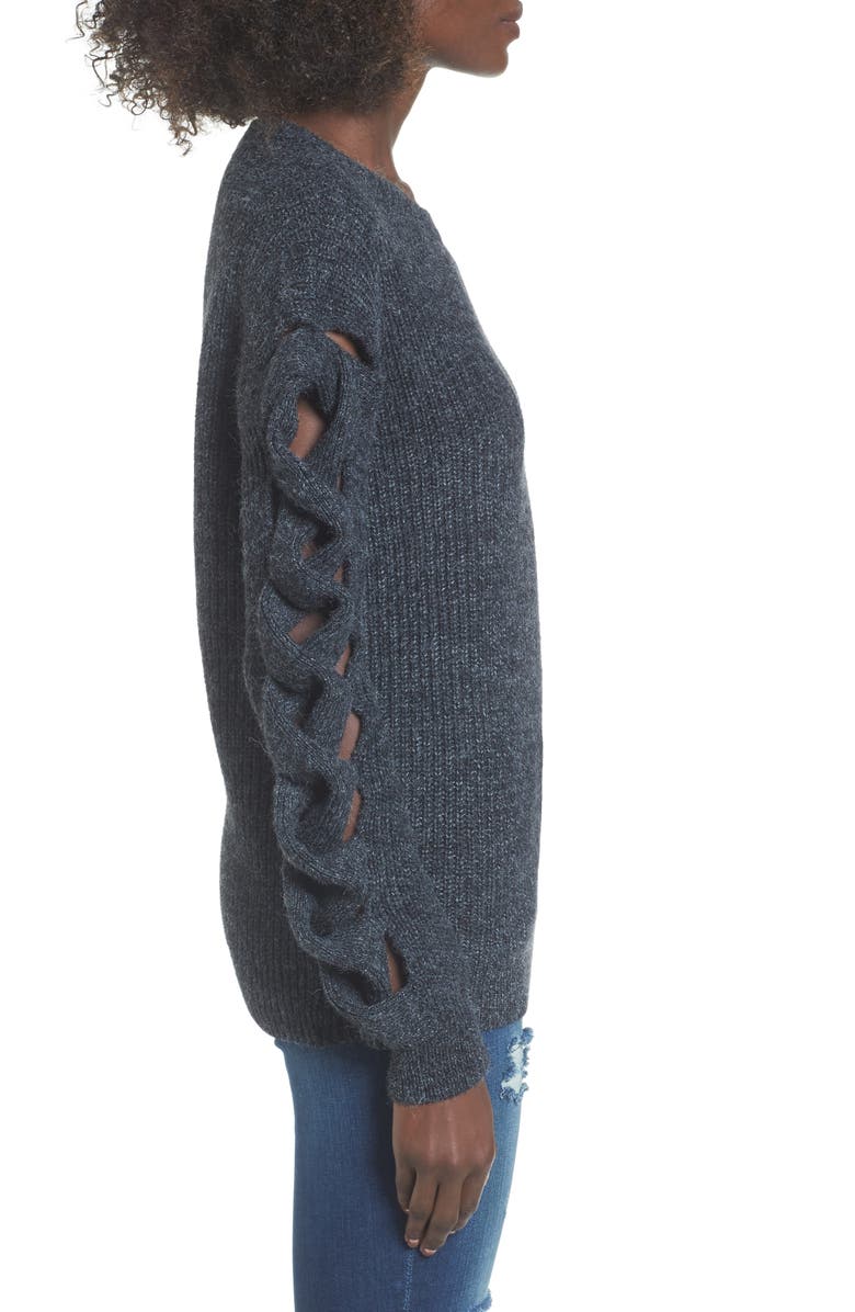 Leith Twist Sleeve Sweater, Alternate, color,
