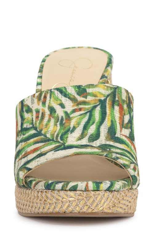 Jessica Simpson Kameena Platform Wedge Sandal In Green Mult