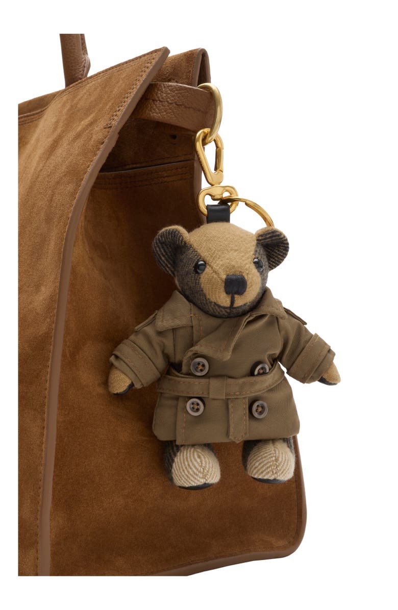 Burberry Thomas Bear Charm, Alternate, color, Juniper Green