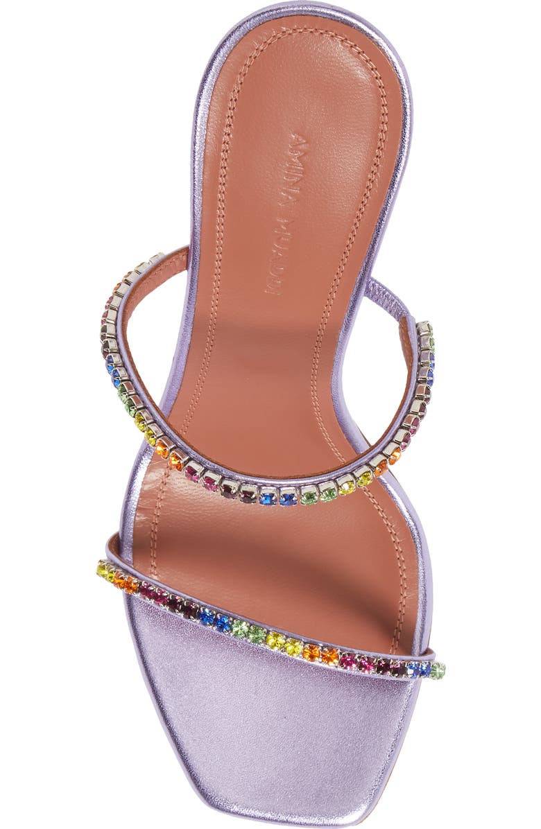 Amina Muaddi Gilda Crystal Slide Sandal, Alternate, color,
