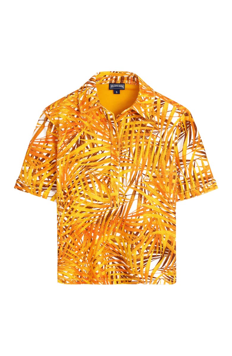Vilebrequin Women's Palm Leaves Printed Organic Terry Cotton Polo, Alternate, color, 