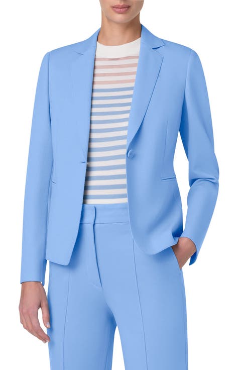 One-Button Double Face Blazer