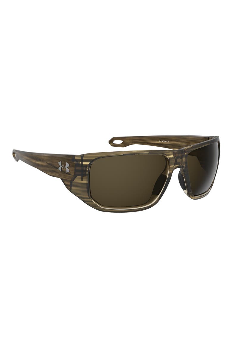 Attack 2 63mm Wrap Sunglasses, Alternate, color, WOOD BROWN/ BROWN OLEOPHOBIC