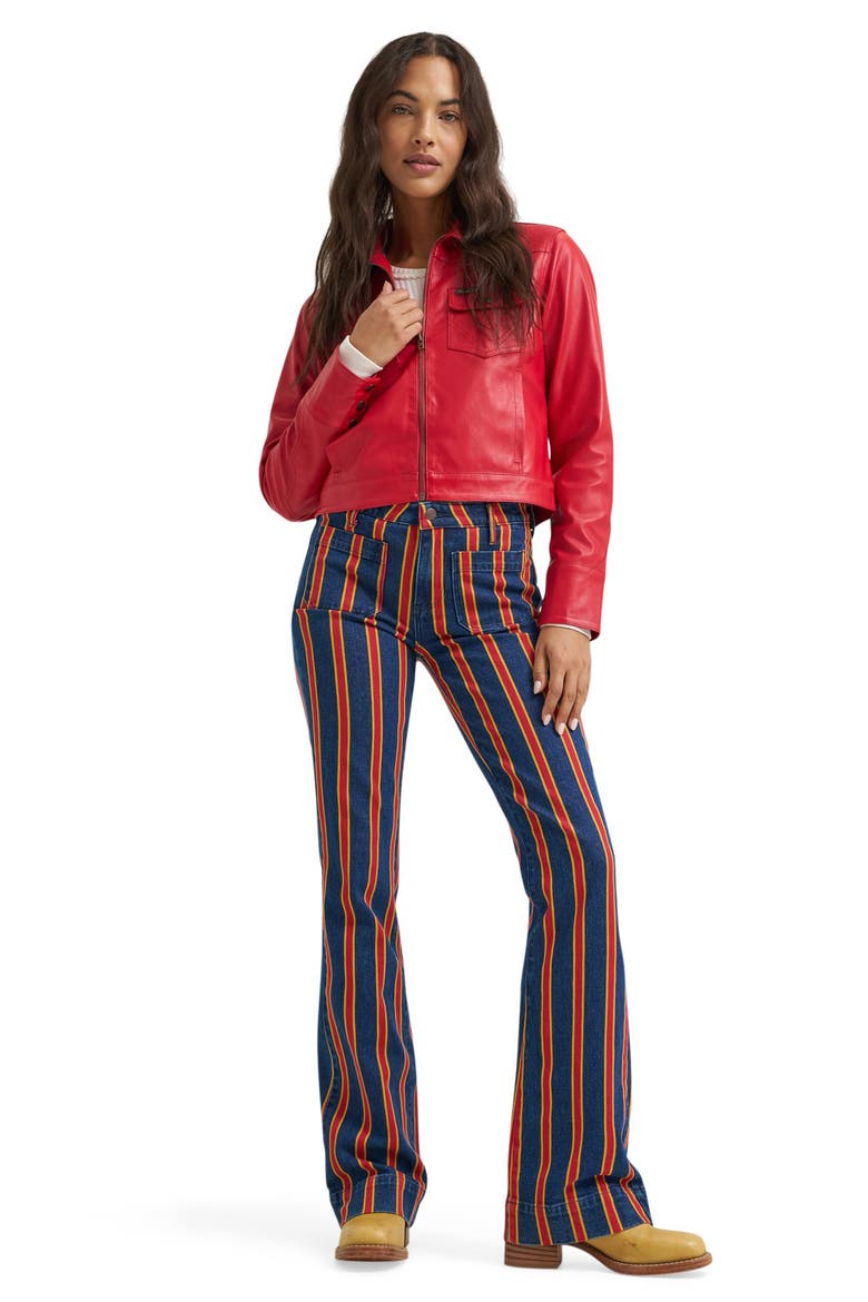 Rainbow High Waist Flare Jeans, Alternate, color, OFF TO THE RACES