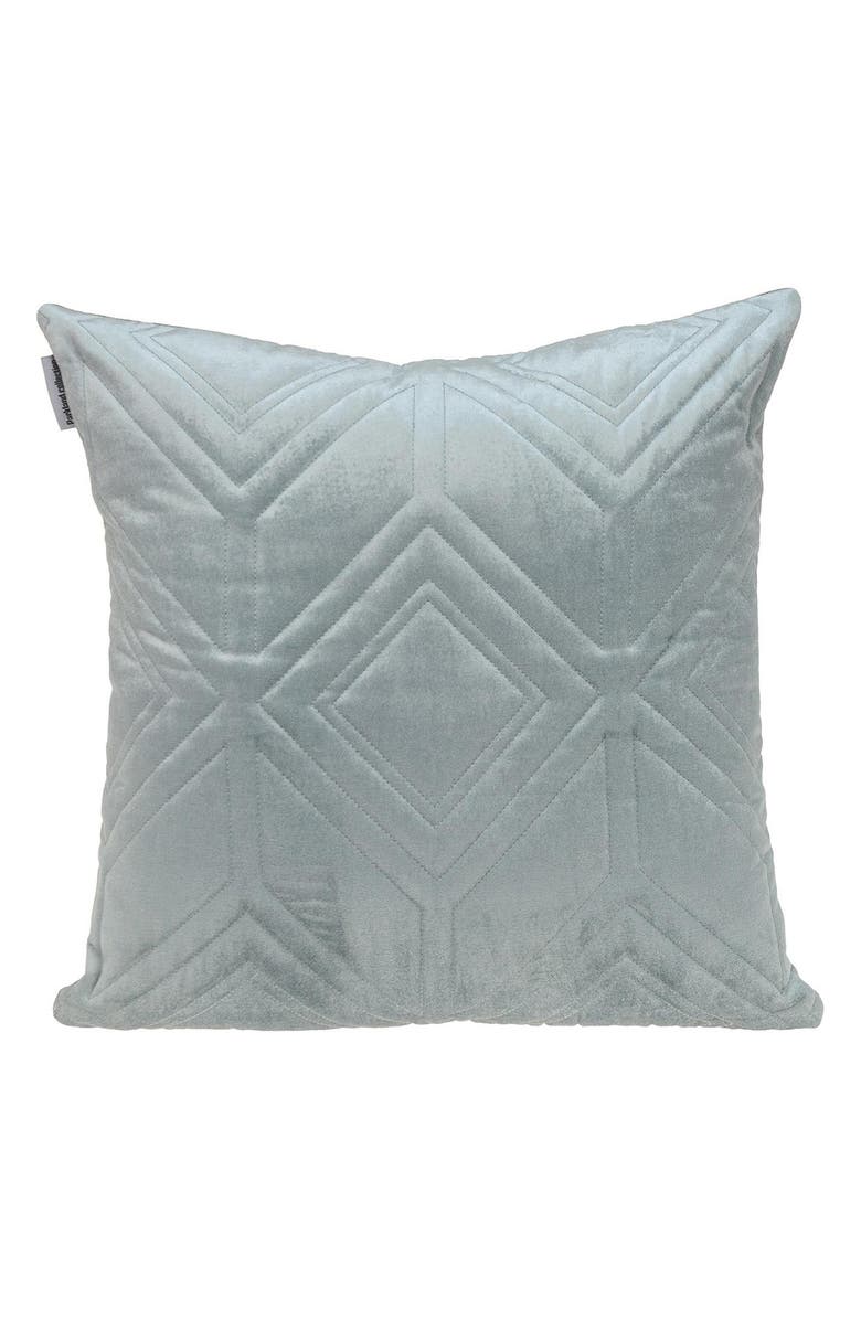 PARKLAND COLLECTION Reta Diamond Quilted Throw Pillow, Main, color, Gray