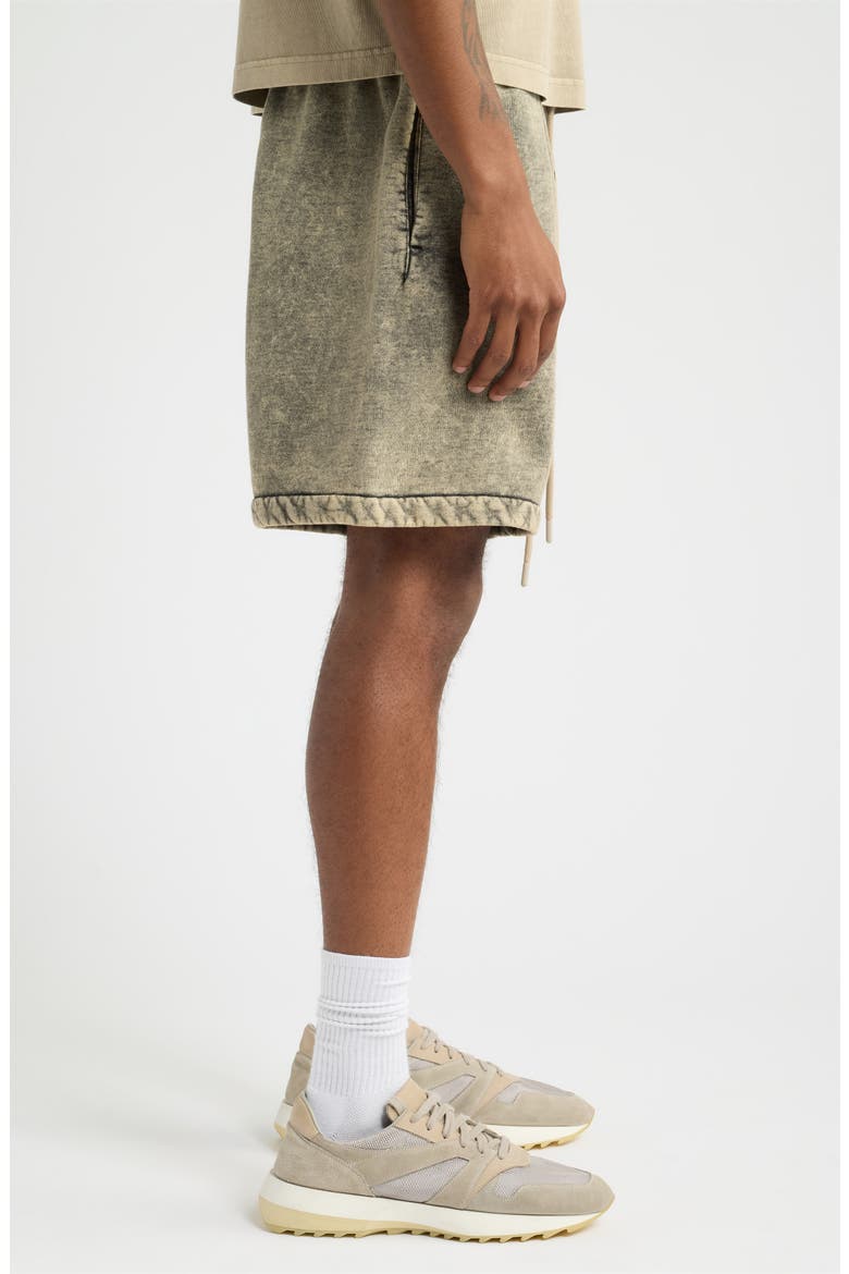 Classic Cotton Fleece Shorts, Alternate, color, SULPHUR BLACK CLOUD WASH