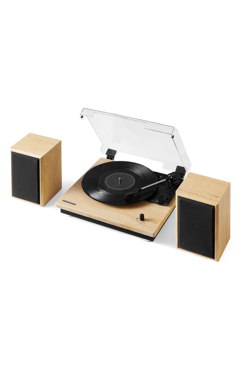 Crosley Radio Brio 3-Speed Turntable & Bookshelf Speakers Set, Alternate, color, Natural
