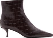 MANGO Croc Embossed Bootie