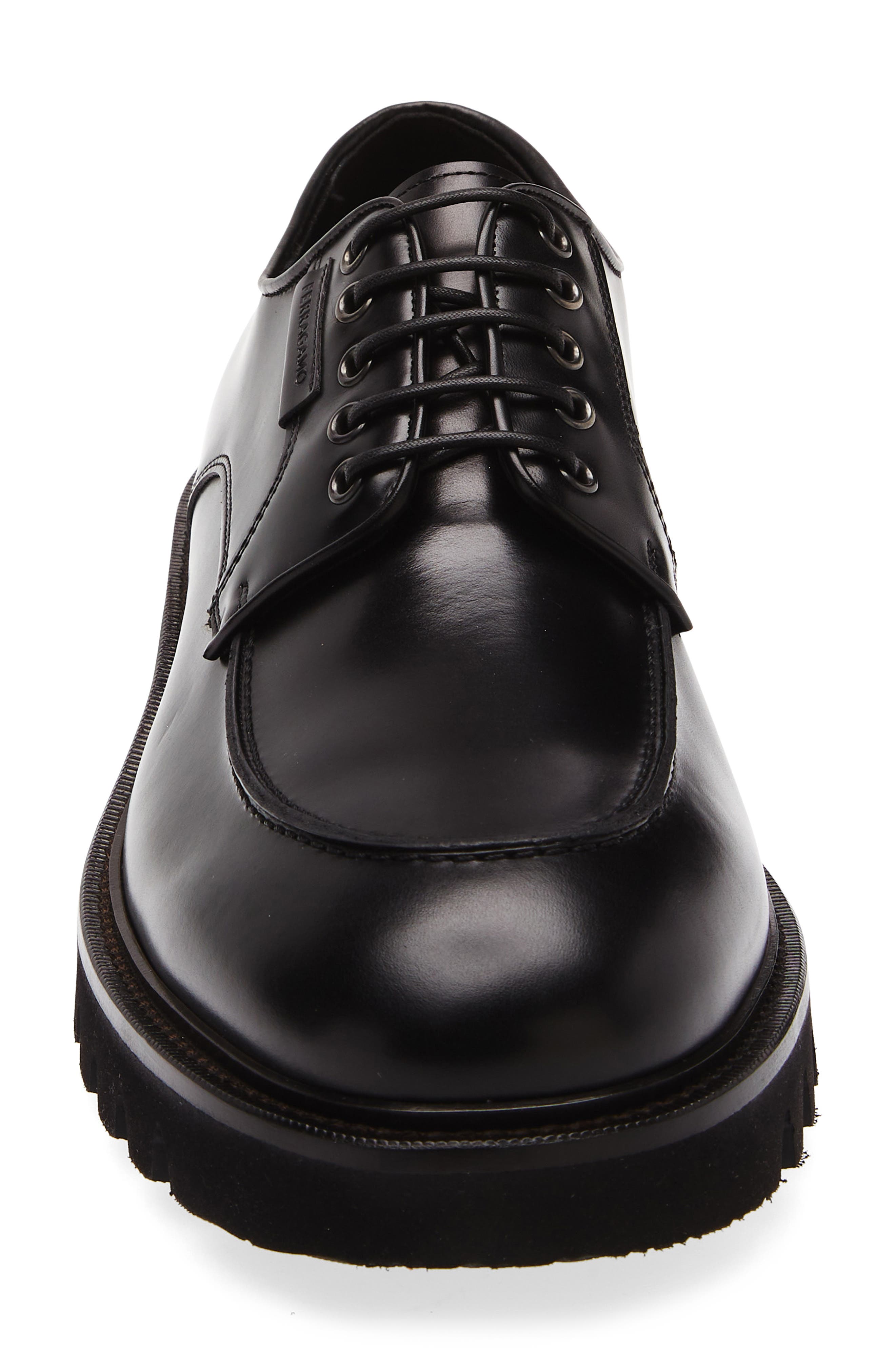 FERRAGAMO Alf Apron Toe Oxford, Alternate, color, Nero