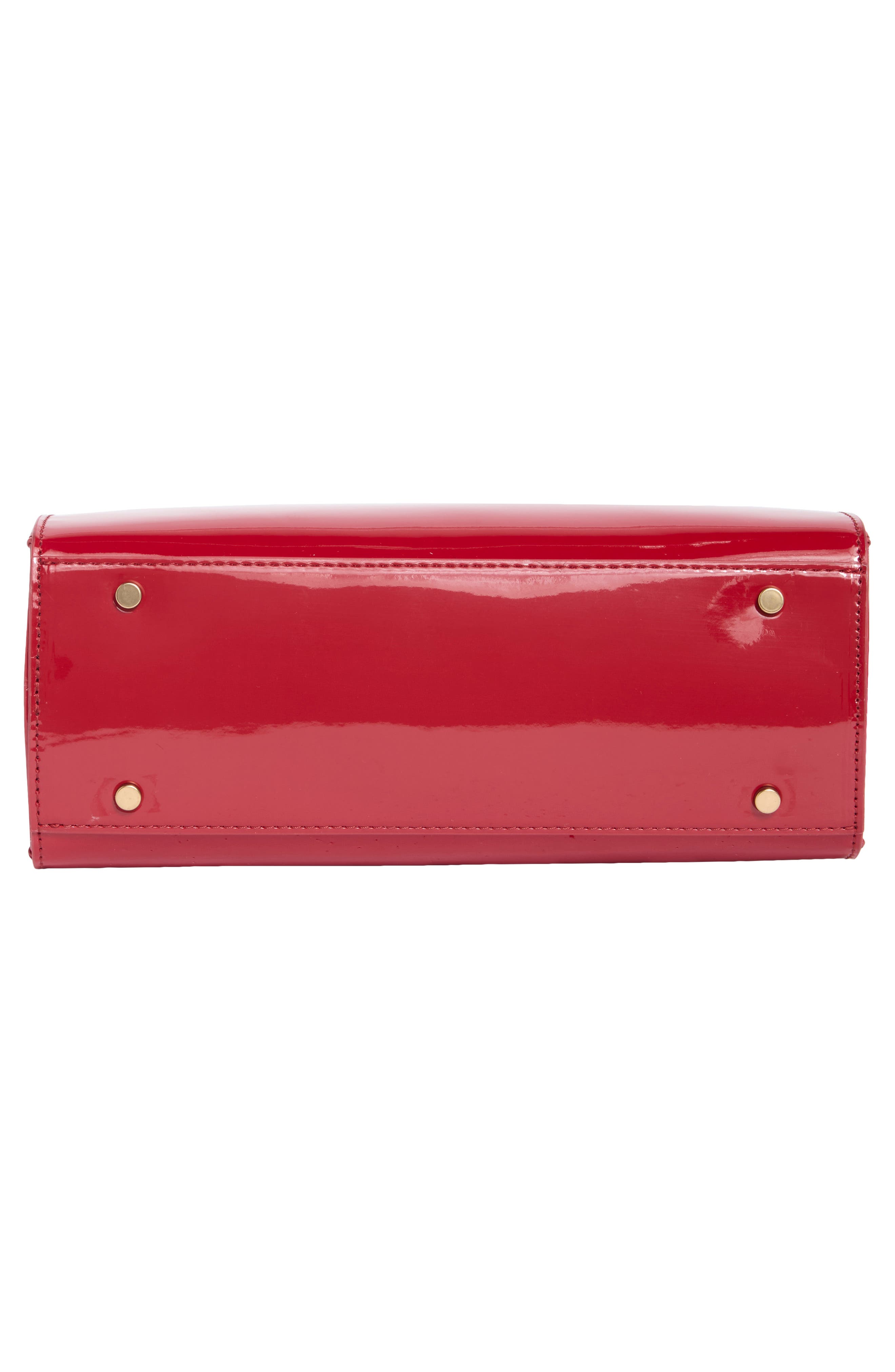 Sam Edelman Loraine Small Bowler Satchel Bag, Alternate, color, Red