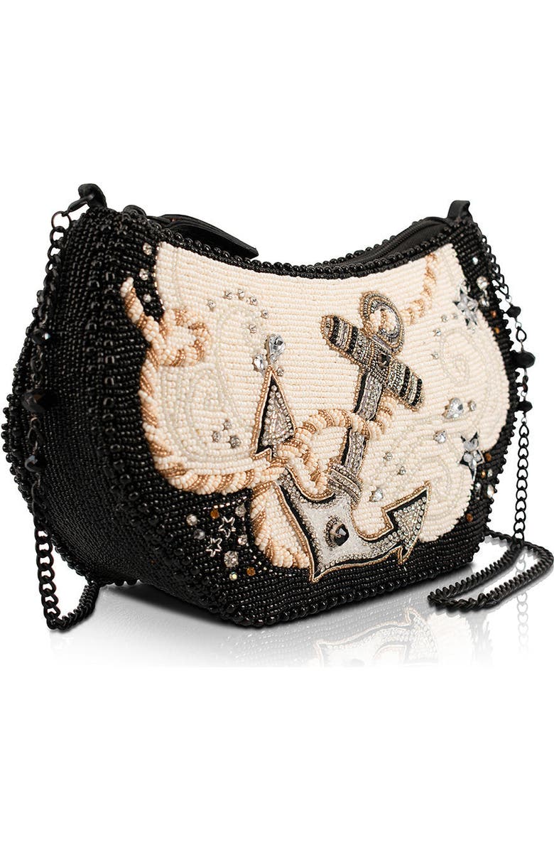 Mary Frances Accessories Hold Fast Crossbody Handbag, Alternate, color, White / Black