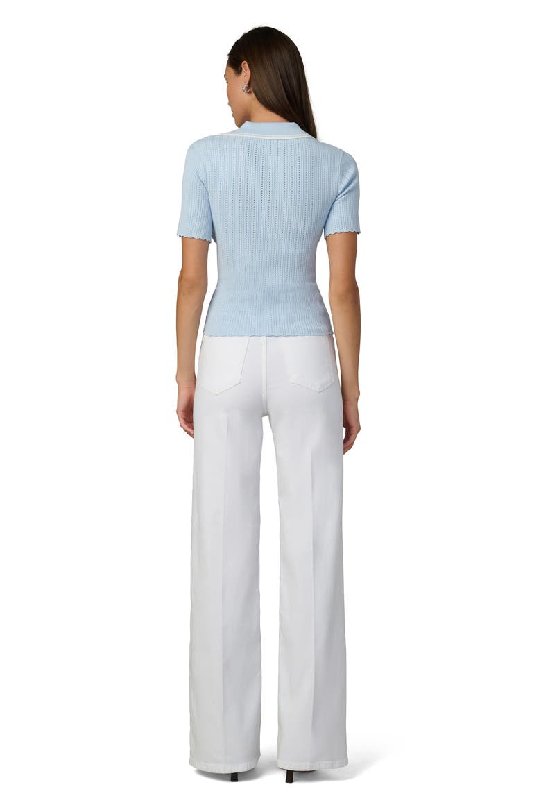 The Jess Pointelle Johnny Collar Polo, Alternate, color, POWDER BLUE