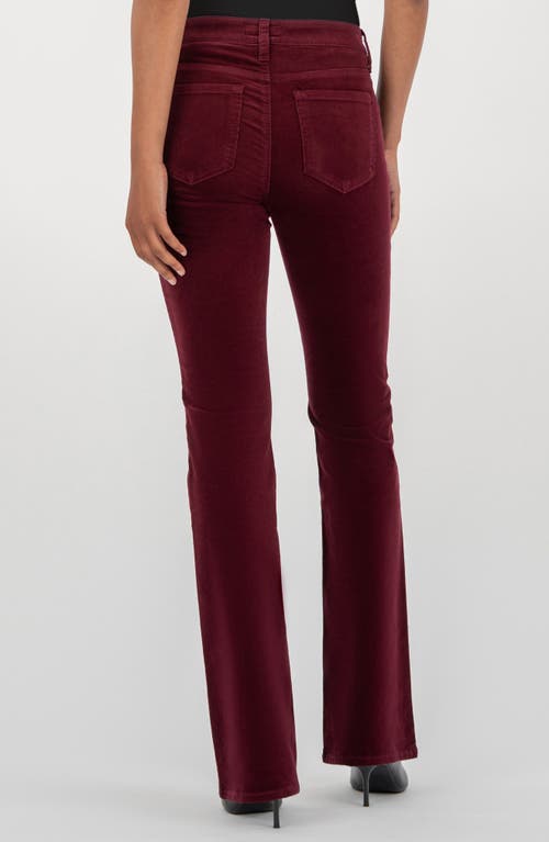 Kut From The Kloth Natalie Mid Rise Bootcut Corduroy Pants In Burgundy