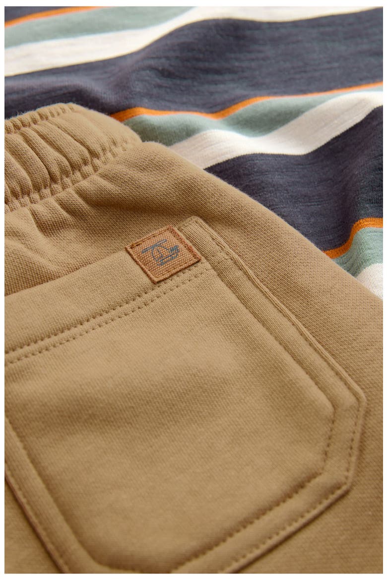 Kids' Stripe Crewneck Shirt & Sweatpants Set, Alternate, color, CHARCOAL GREY