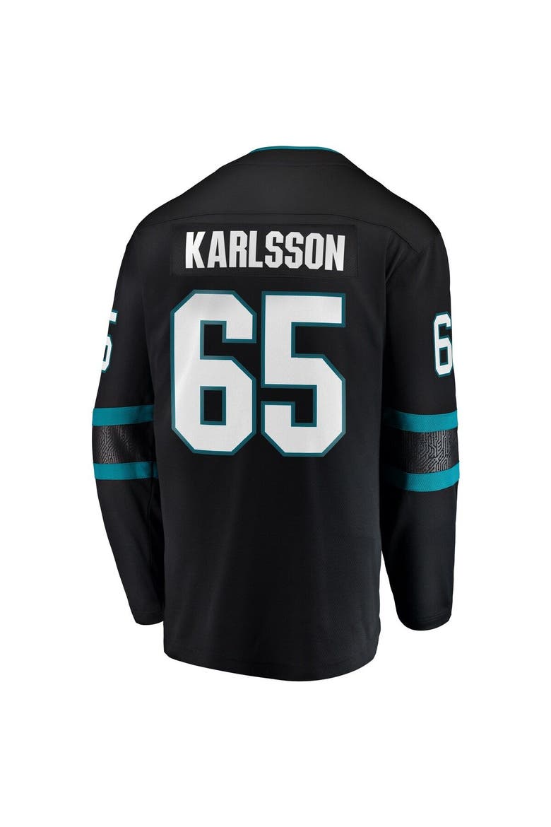 Men's Fanatics Branded Erik Karlsson Black San Jose Sharks Breakaway Alternate Player Jersey, Alternate, color, Black