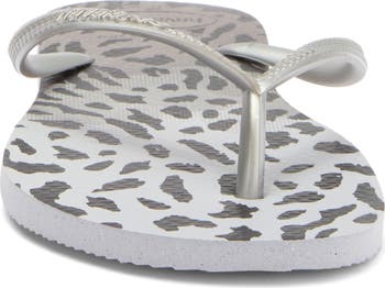 Slim Animal Print Flip Flop