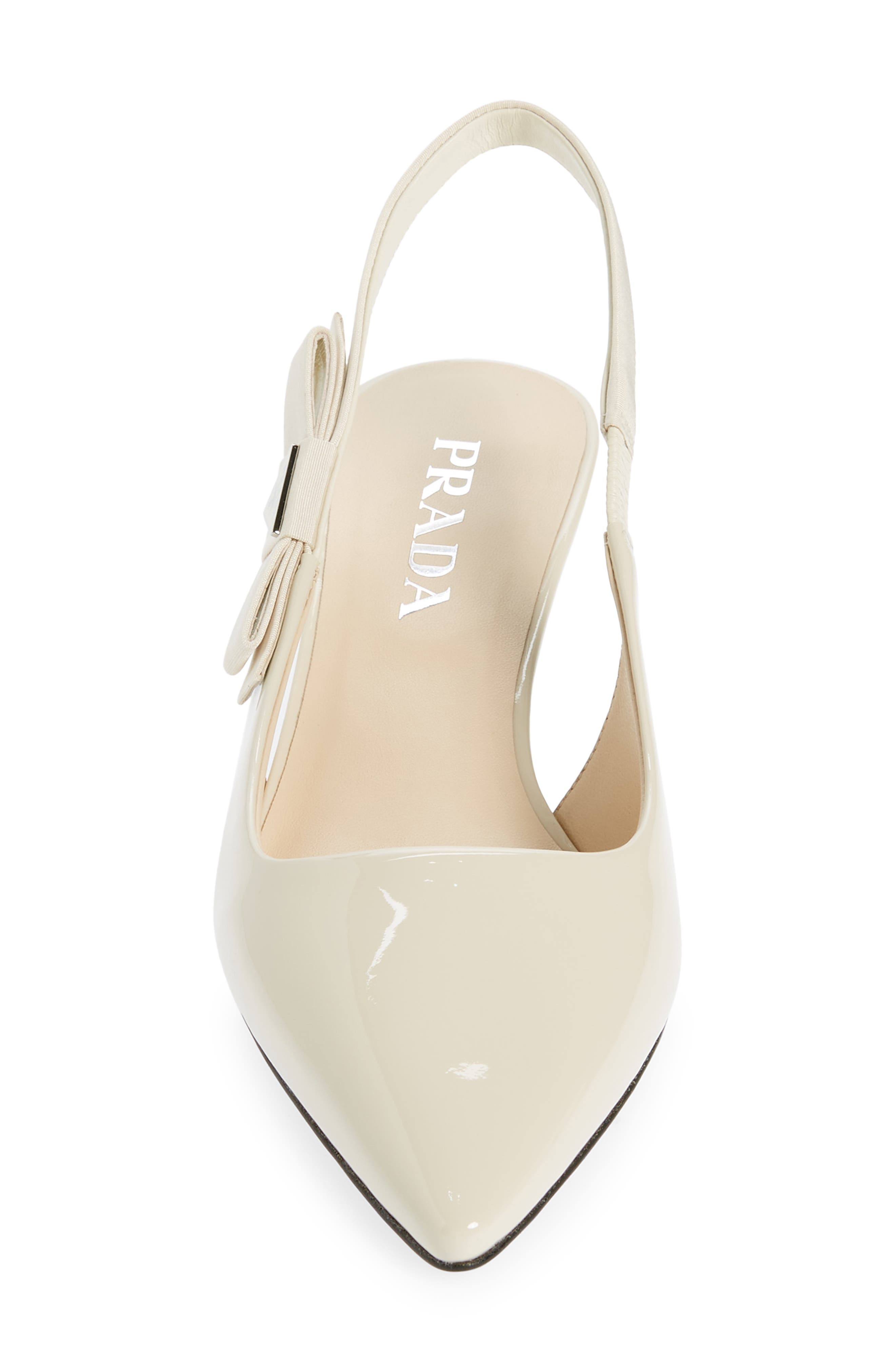 Logo Patent Slingback Pump, Alternate, color, IVORY