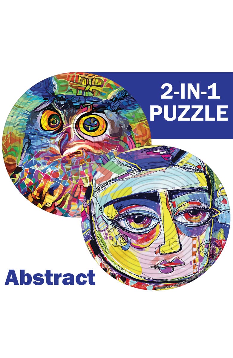 Spin Flip Puzzle Abstract 2L 14 Rings 2In1, 8+, Alternate, color, Multicolored