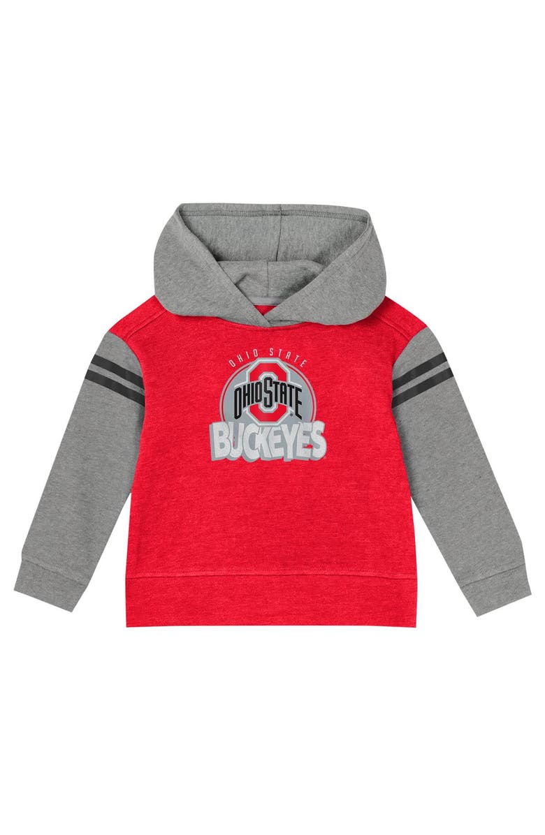 Outerstuff Girls Infant Scarlet Ohio State Buckeyes Clubhouse Pullover Hoodie & Legging Set, Alternate, color, Scarlet
