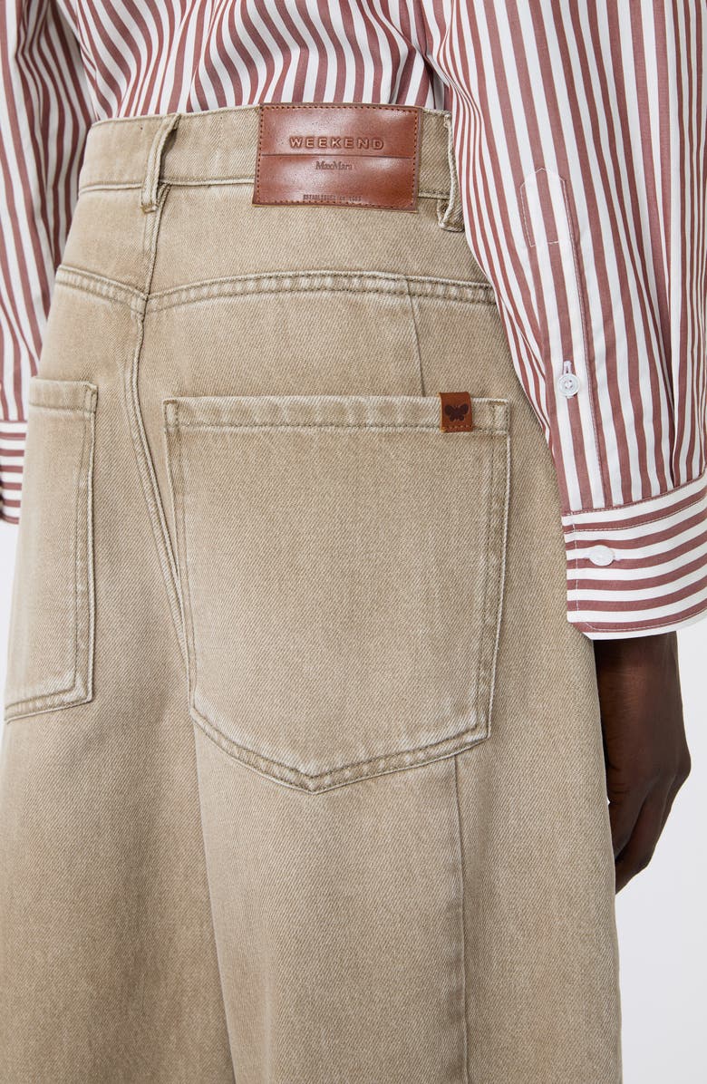 Weekend Max Mara Arcadia Barrel Leg Jeans, Alternate, color, Beige