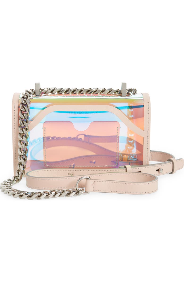 McQueen Alexander McQueen Knuckle Ring Transparent Shoulder Bag, Alternate, color,