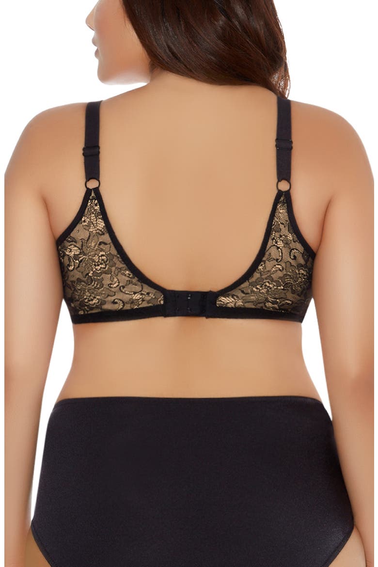 Yvette Full Figure Molded Underwire Bra, Alternate, color, BLACK