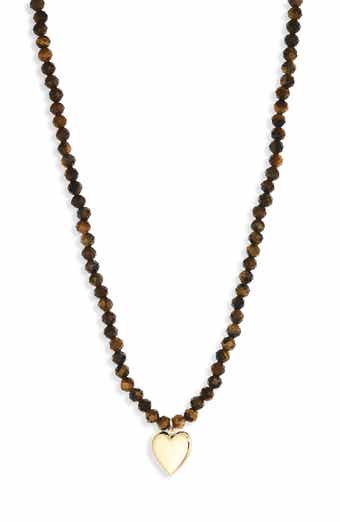 Tiger's Eye Heart Necklace