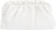 Olga Berg Amalia Pleated Woven Straw Clutch