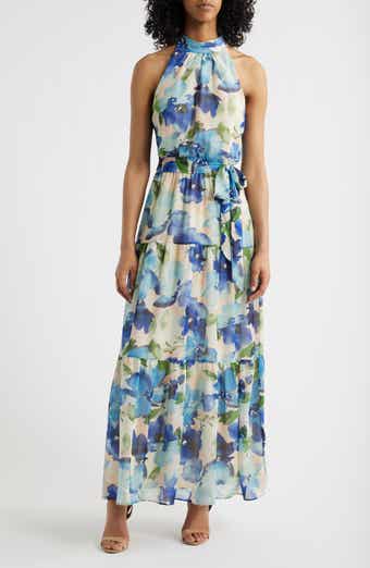 Floral Chiffon Maxi Dress