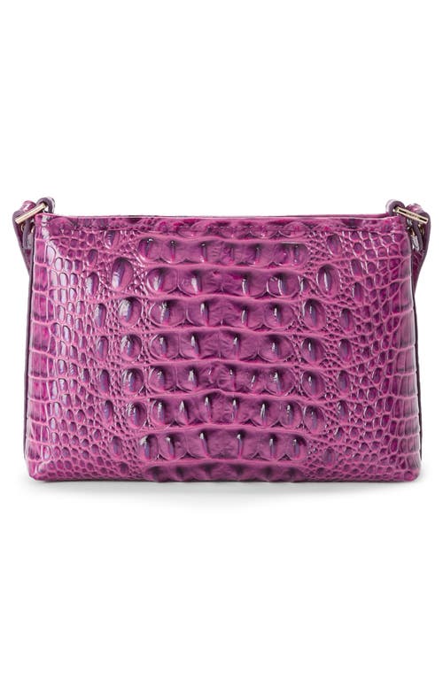 Brahmin Lorelei Croc Embossed Leather Shoulder Bag In Purple