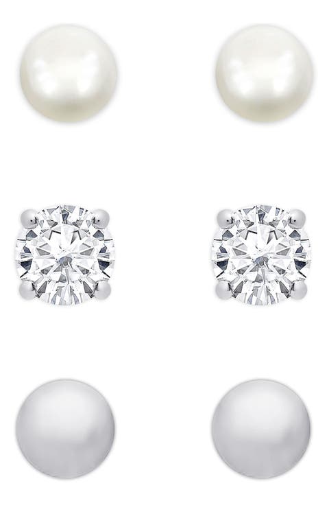 3-Pair Stud Earrings (Girls)
