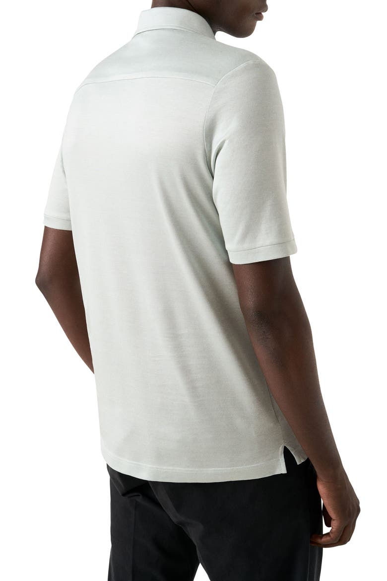 Filo Di Scozia Jacquard Polo, Alternate, color, MEDIUM GREEN