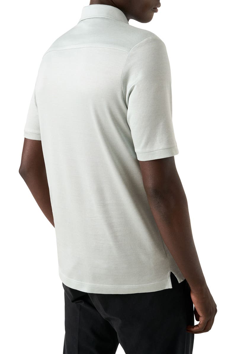 Eton Filo Di Scozia Jacquard Polo, Alternate, color, Medium Green