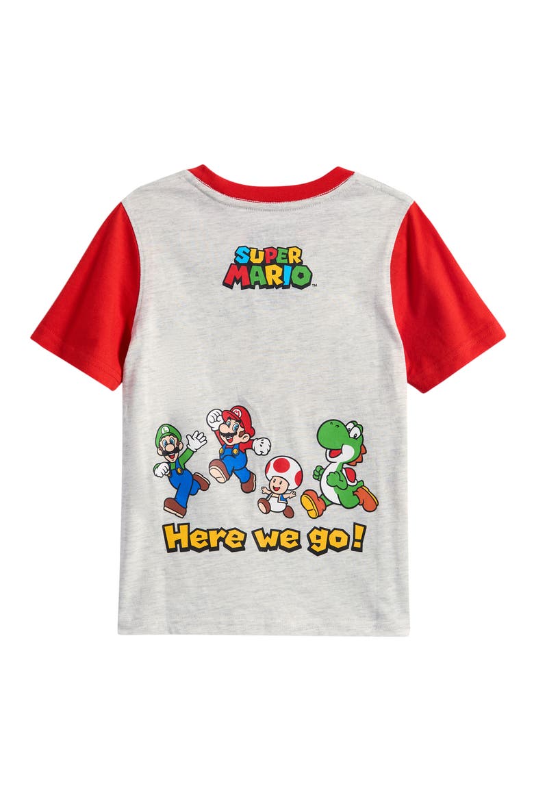 Kids' Mario Group Go Graphic T-Shirt, Alternate, color, OATMEAL HEATHER